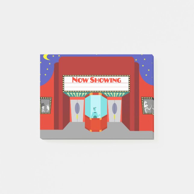 Retro-Kino Post-It-Notes Post-it Klebezettel (Vorderseite)