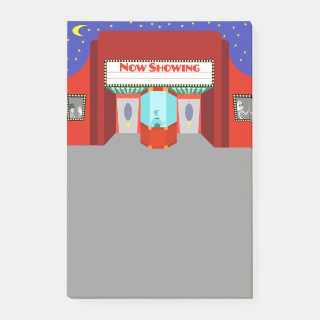 Retro-Kino Post-It-Notes Post-it Klebezettel (Vorderseite)