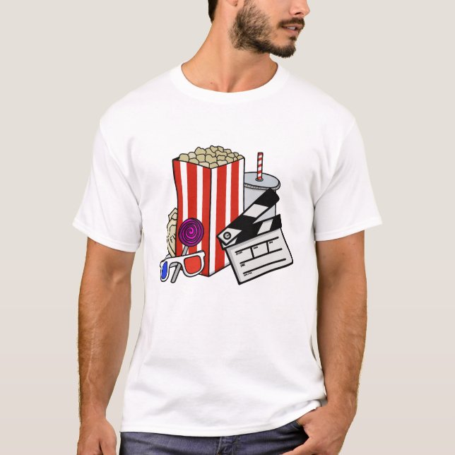 Retro-Kino-Snacks-Collage T-Shirt (Vorderseite)