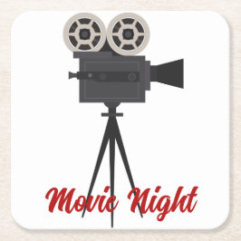 Retro-Kinokamera individuell anpassbar Rechteckiger Pappuntersetzer