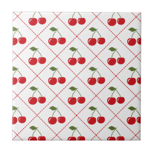 Retro Kirsch Argyle Fliese