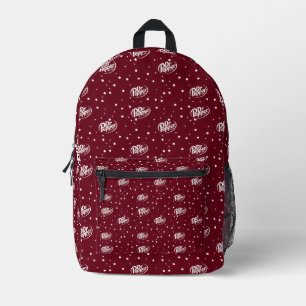 Retro Kirsch-Cola-Muster Burgunderrote Tupfen Bedruckter Rucksack