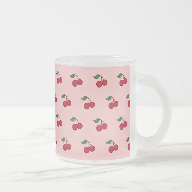 Retro-Kirsch-Kaffeetasse Mattglastasse (Rechts)