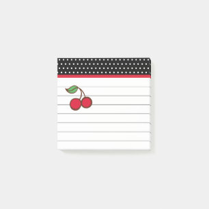 Retro-Kirsch-Notizblock-Post-it-Notizen Post-it Klebezettel