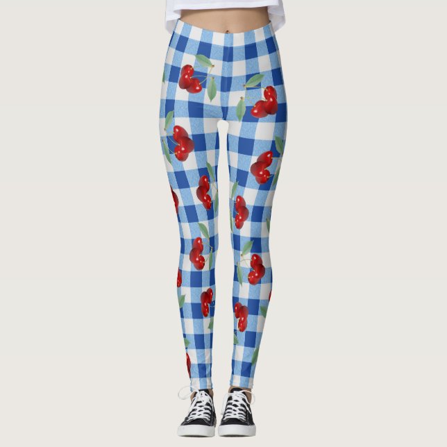 Retro-Kirschen-Leggings Leggings (Vorderseite)