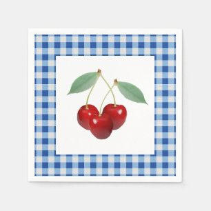 Retro-Kirschen-Stoffserviette Serviette