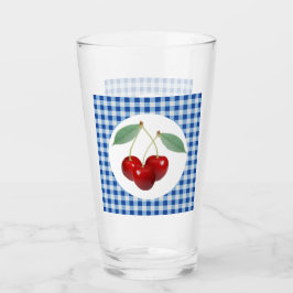 Retro-Kirschen Trinkglas Glas