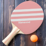 Retro Kiss Three Strips with Name Tischtennis Schläger<br><div class="desc">Das Retro Kiss Three Stripes Ping Pong Paddle besticht durch sein lebendiges Farbschema und das fette Stripe-Design und schafft so einen unterhaltsamen und dennoch stilvollen Look für Ihr Spiel. Mit einer lebhaften Farbkombination hebt sich dieses Paddel auf dem Tisch ab und verleiht jedem Streichholz einen ganz besonderen Glanz. Personalisieren Sie...</div>