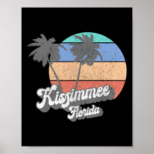 Retro Kissimmee Florida Fl Vintage Strand Surfen  Poster