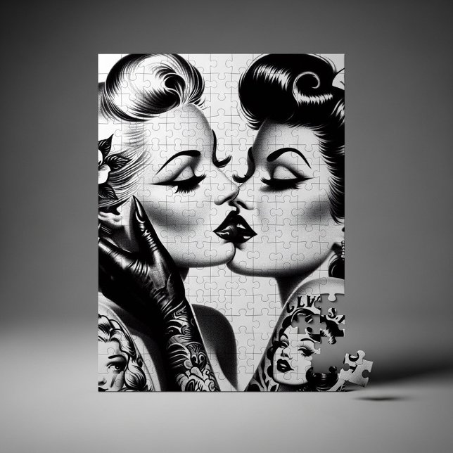 Retro Kissing Pin-ups Puzzle (Von Creator hochgeladen)
