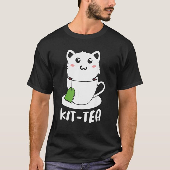Retro Kit Tea Kitten Tee Tee Drink Teacup Pub (Vorderseite)