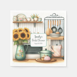 Retro Kitchen Brautparty Paper Napkin Serviette