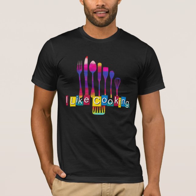 Retro Kitchen Cooking (I like Cooking) T-Shirt (Vorderseite)