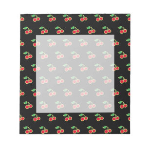Retro Kitchen Office Cherry Notepad Geschenk Notizblock