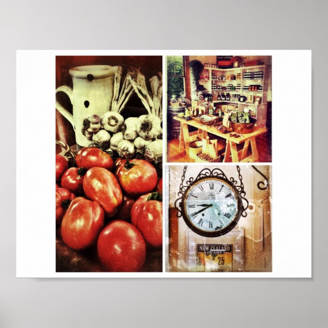 Retro Kitchen Picture Poster (Vorne)