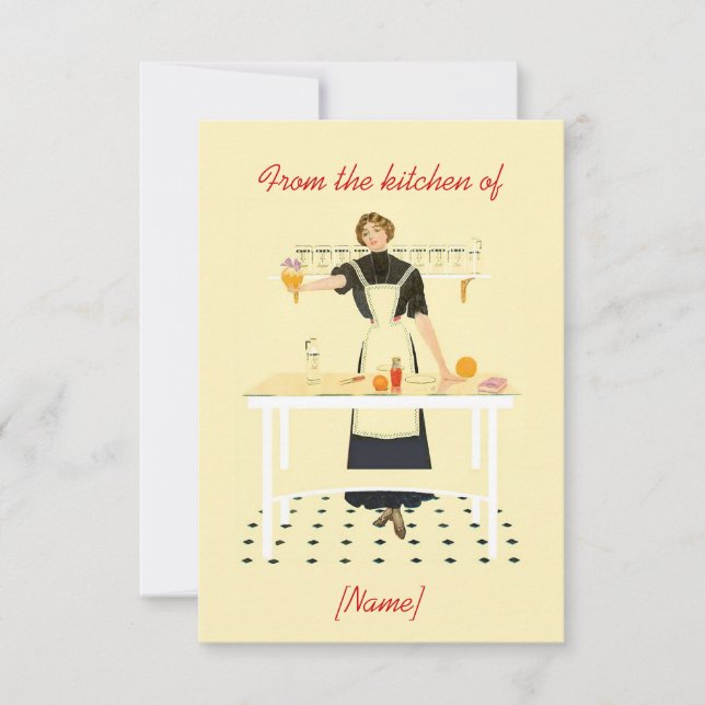 Retro Kitchen Rezept Card (Vorderseite)