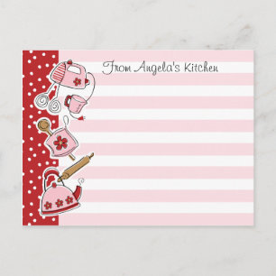 Retro Kitchen Rezept Postkarte