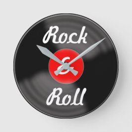 Retro Kitchen Rock & Roll Red Record Wall Clock Runde Wanduhr