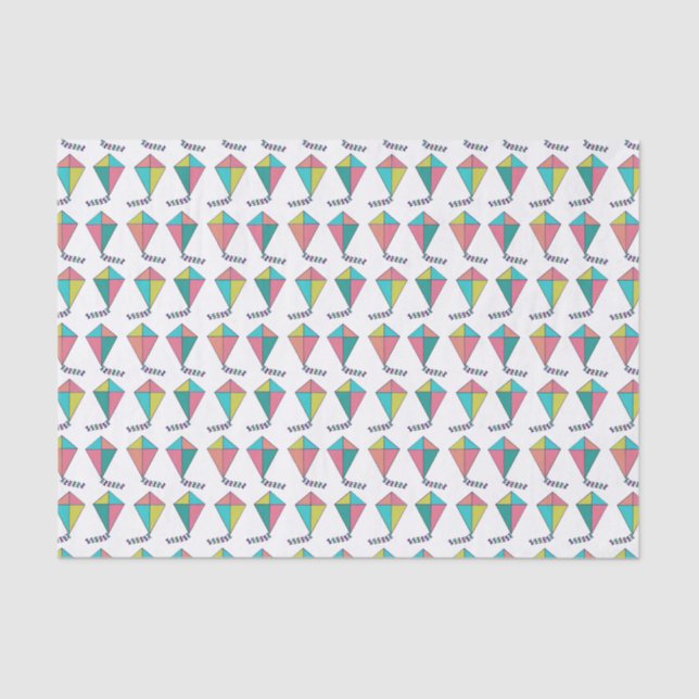 Retro Kite Pattern Seidenpapier (Vorderseite)