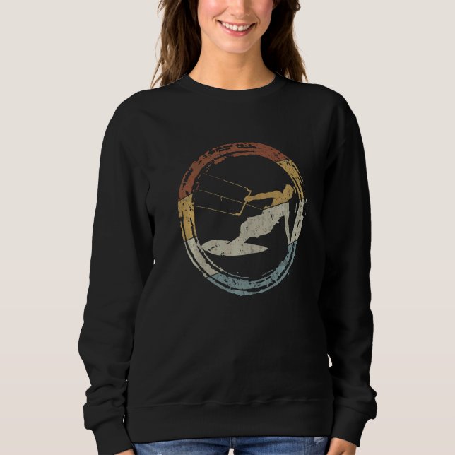 Retro Kitesurfer & Surfer  Kitesurfing & Surfing Sweatshirt (Vorderseite)