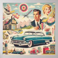 Retro Kitsch Illustration der 50er Jahre