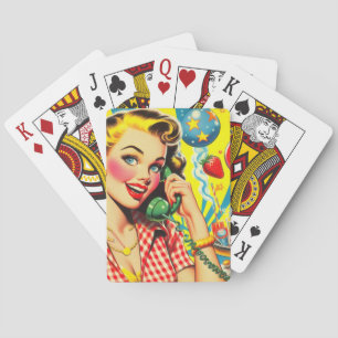 Retro-Kitsch Pin-Up Spielkarten