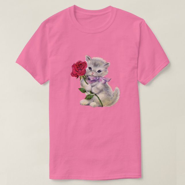 Retro Kitten T-Shirt (Design vorne)