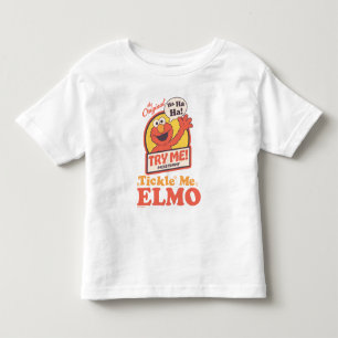 Retro Kitzel mich Elmo Winkendes Grafik Kleinkind T-shirt