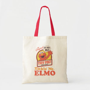 Retro Kitzle Mich Elmo Winkendes Grafik Tragetasche