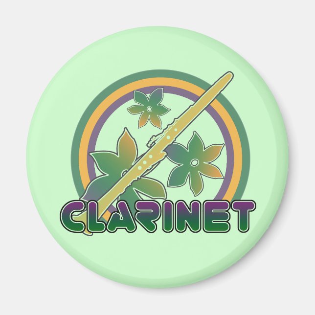 Retro-Klarinette Magnet (Vorne)