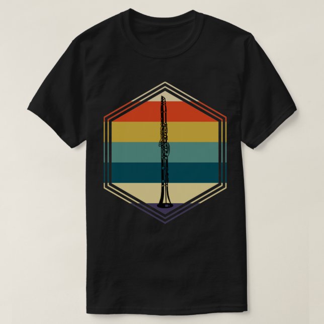 Retro-Klarinette T-Shirt (Design vorne)