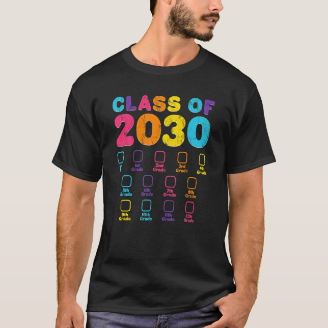 Retro-Klasse von 2030 Platz für Grad-Prüfzeichen G T-Shirt (Vorderseite)