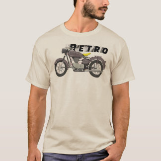 Retro-Klassik-Motorrad-Vintage-Fahrer T-Shirt