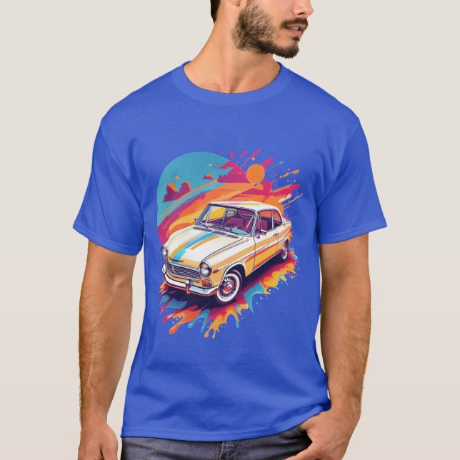 Retro-Klassiker-Auto Retro-Geschenk T-Shirt (Vorderseite)