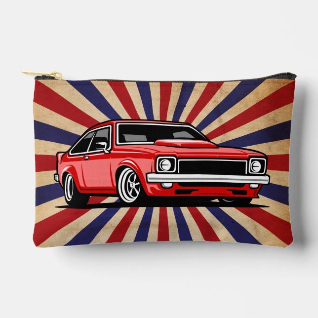 Retro-Klassiker Auto  Zubehörtasche (Vorderseite)