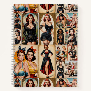 Retro-Klassiker Pin-up-Girls Kollektionsdesign Notizbuch
