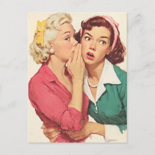 Retro-Klatsch und Glamour-Geheimnisse Postkarte (Vorderseite)