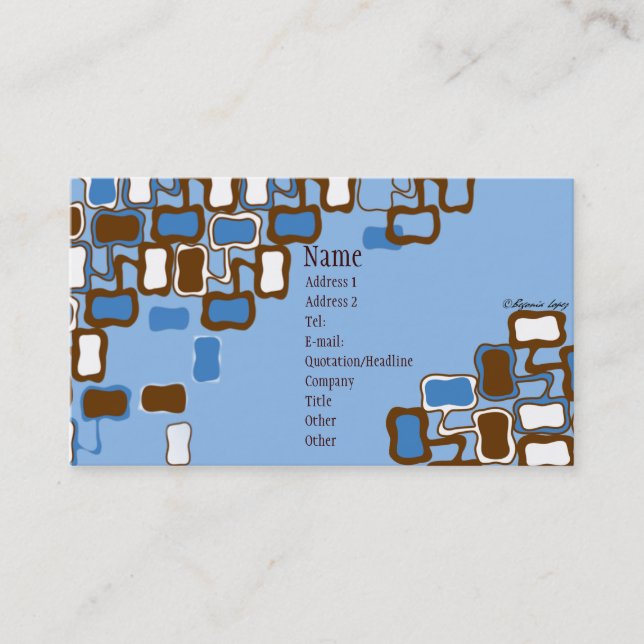 Retro Klecks Visitenkarte (Vorderseite)