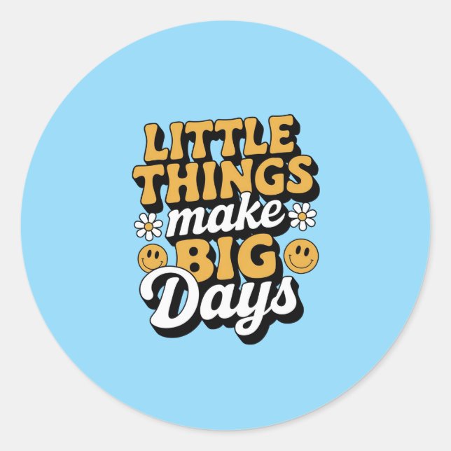 Retro Kleine Dinge, Big Days Sticker (Vorderseite)
