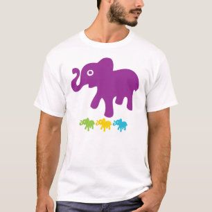 Retro kleine Elefanten T-Shirt