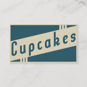 Retro kleine Kuchen Visitenkarte