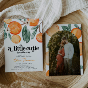 Retro Kleine Süsse Foto Kinderdusche Einladung