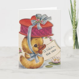 Retro kleiner Blick mit Schokoladen-Valentinsgruß Feiertagskarte