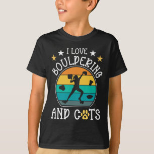 Retro Kletteren Vintage Ich Liebe Bouldern Und T-Shirt