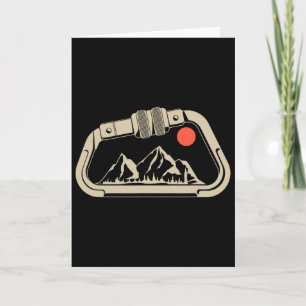 Retro-Kletterfels-Bouldering-Berg-Karabiner Karte