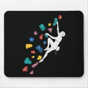 Retro-Kletterwand-Klettern Cool Free Climbing Lieb Mousepad