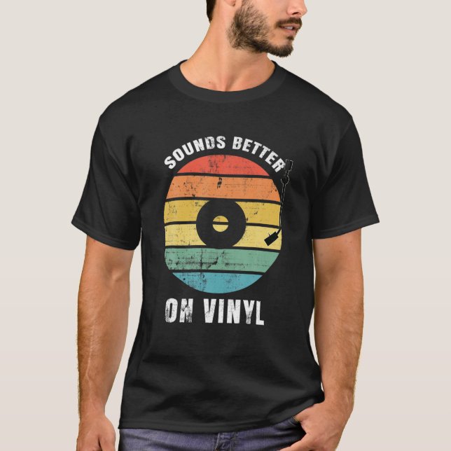Retro klingt besser auf Vinyl - Alte Schulmusik Re T-Shirt (Vorderseite)