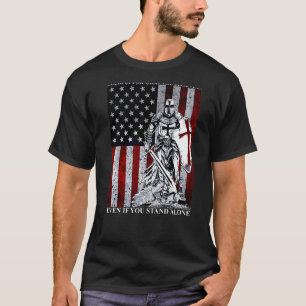 Retro Knight Templar US Flag stehen für das, was S T-Shirt