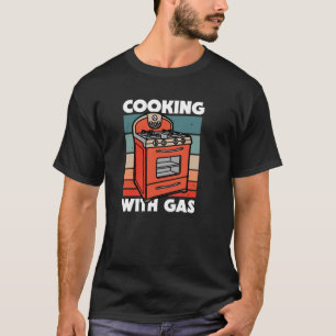 Retro-Kochen mit Gas Pro-Gaskocher Protest T-Shirt