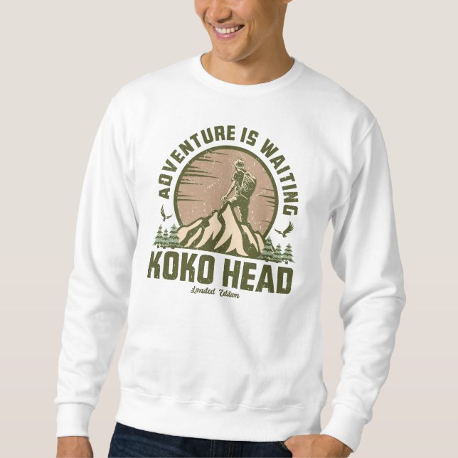 Retro Koko Head Wanderung Sweatshirt (Vorderseite)